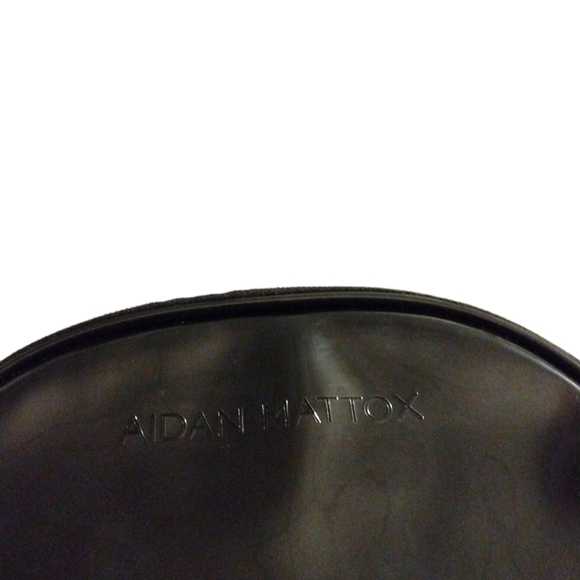 Aidan Mattox Black Zipper Cosmetic Bag - Picture 2 of 5